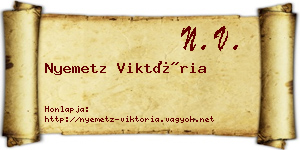 Nyemetz Viktória névjegykártya